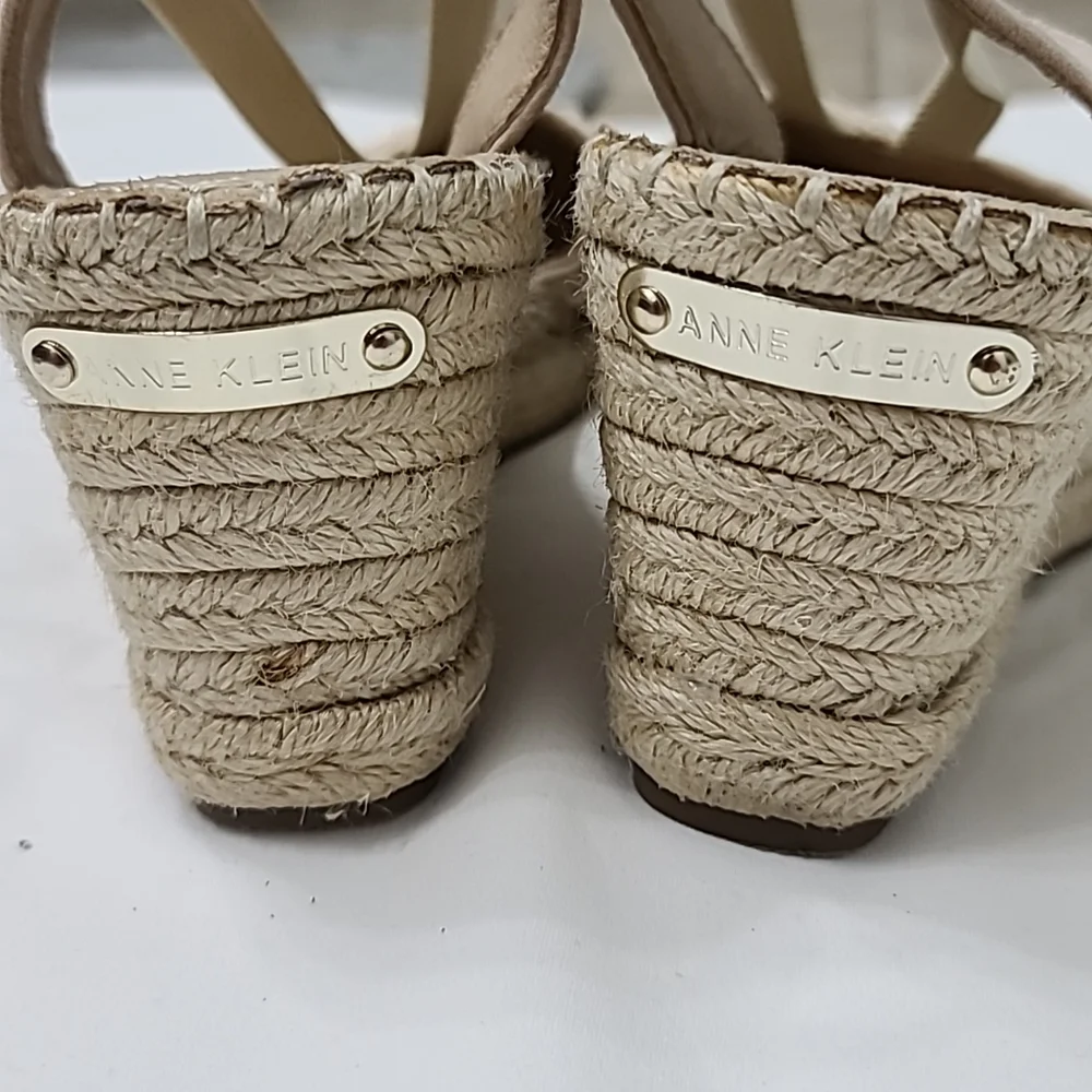 Anne Klein Abbey Sequin Espadrille Wedge Sandals Sz. 8M